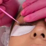 top-view-woman-wearing-eye-patches